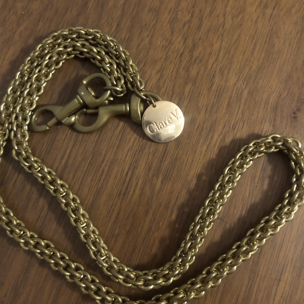 Clare V. Brass Chain Bag Strap